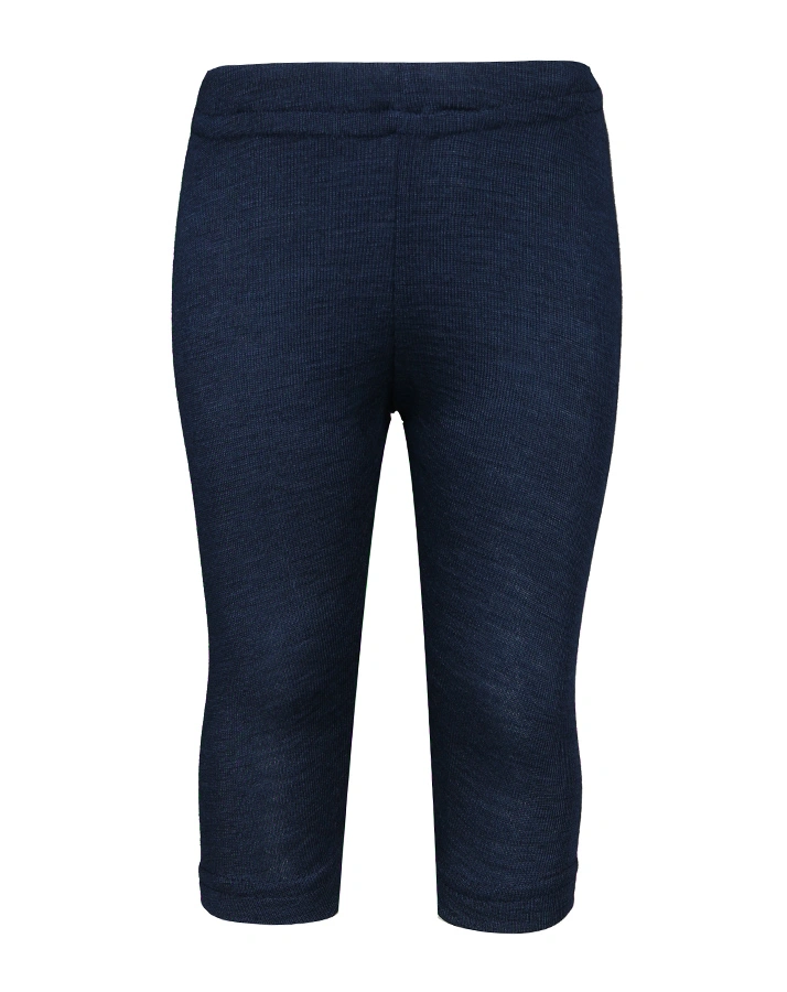 Woll-Leggings BABY mit Seide in marine