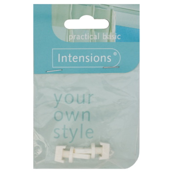 Intensions eindstopper gordijnrail Plus wit 2 stuks