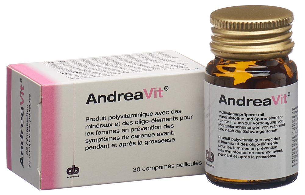 Andreavit Filmtabl Fl 30 Stk<br>30 Stück, Flasche, Filmtablette