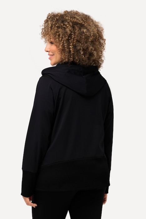 Funktions-Sweatjacke, antibakteriell, Rippbund, Langarm