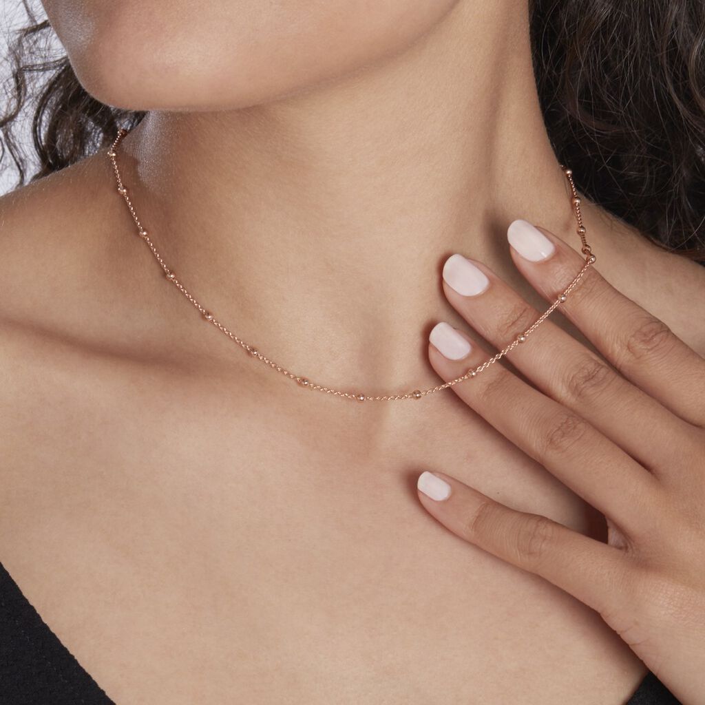 Collier Elea Argent Rose