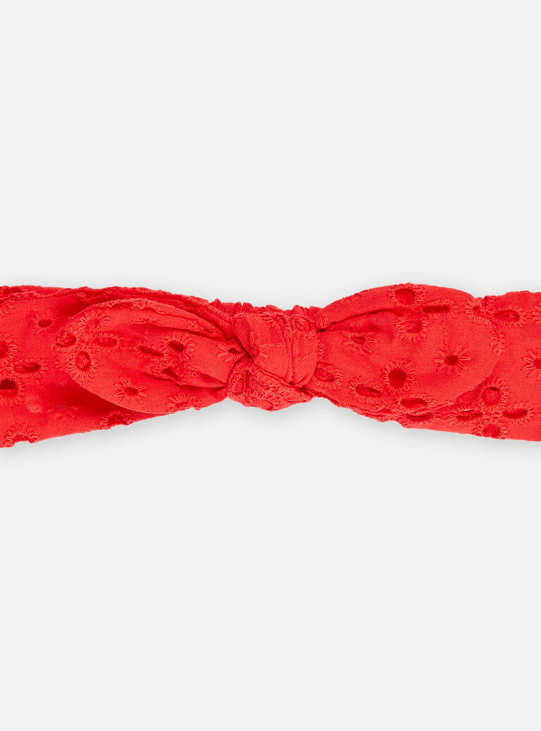 Bandeau en broderie anglaise pour bébé fille