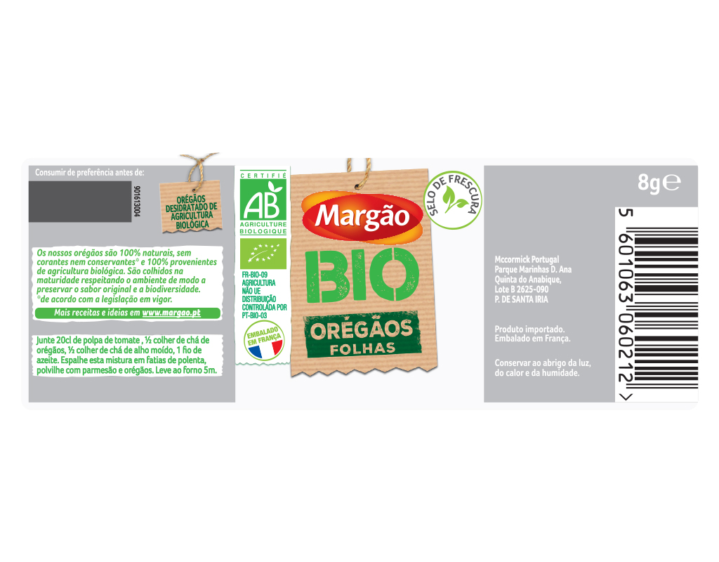 OREGÃOS FOLHA MARGÃO BIO 8G
