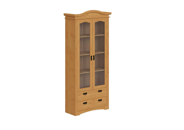 Home affaire Vitrine »Konrad« aus massiver Kiefer, mit Glaseinsätzen, B/T: 94/208 cm