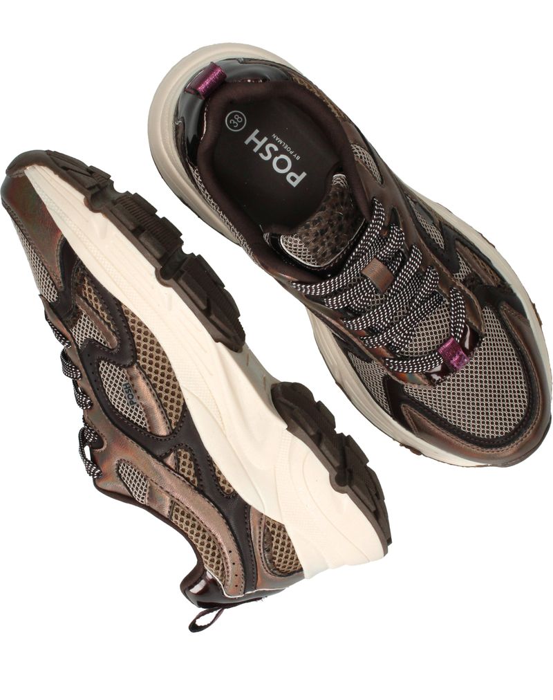 POSH by Poelman Sneakers Bruin Dames