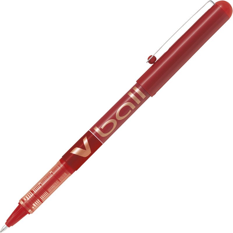 Stylo roller Pilot V-Ball écriture fine. Pochette de 4 couleurs classiques