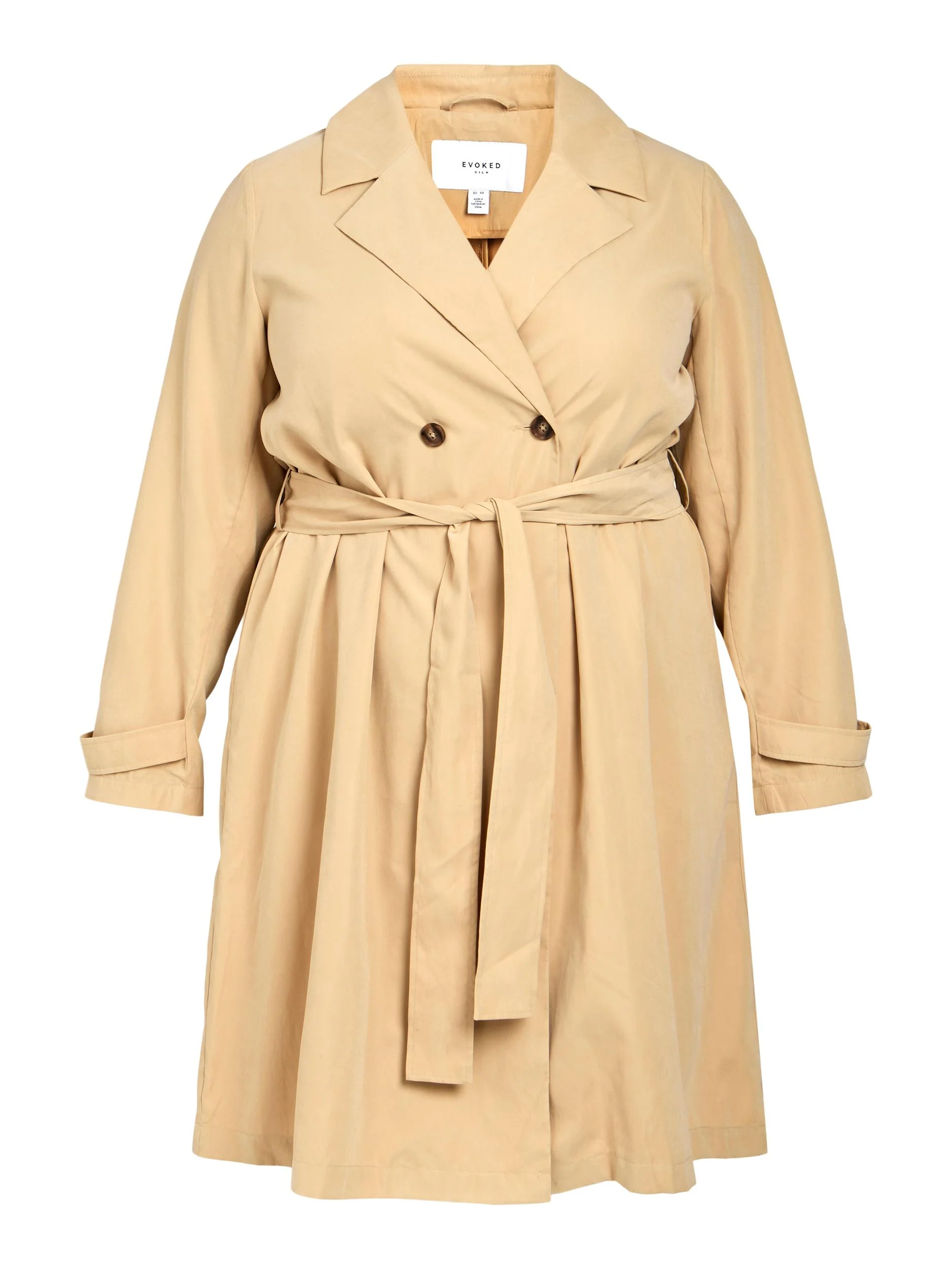 Evoked Vila  Vijulian L/S trenchcoat - Curds/Whey