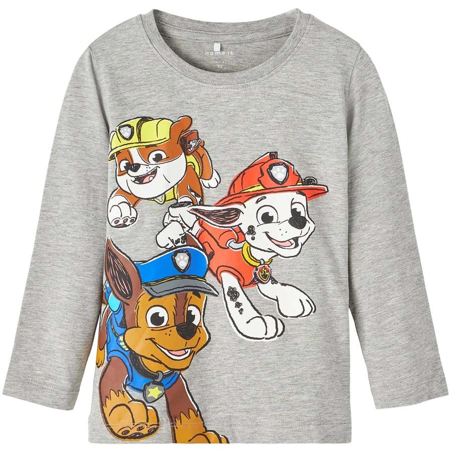 name it Langarmshirt Paw Patrol Nmmodmu Grey Melange