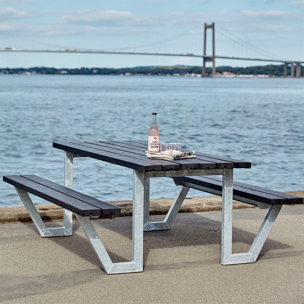 BENKESETT PLUS WEGA 177X161X73/45CM SVART