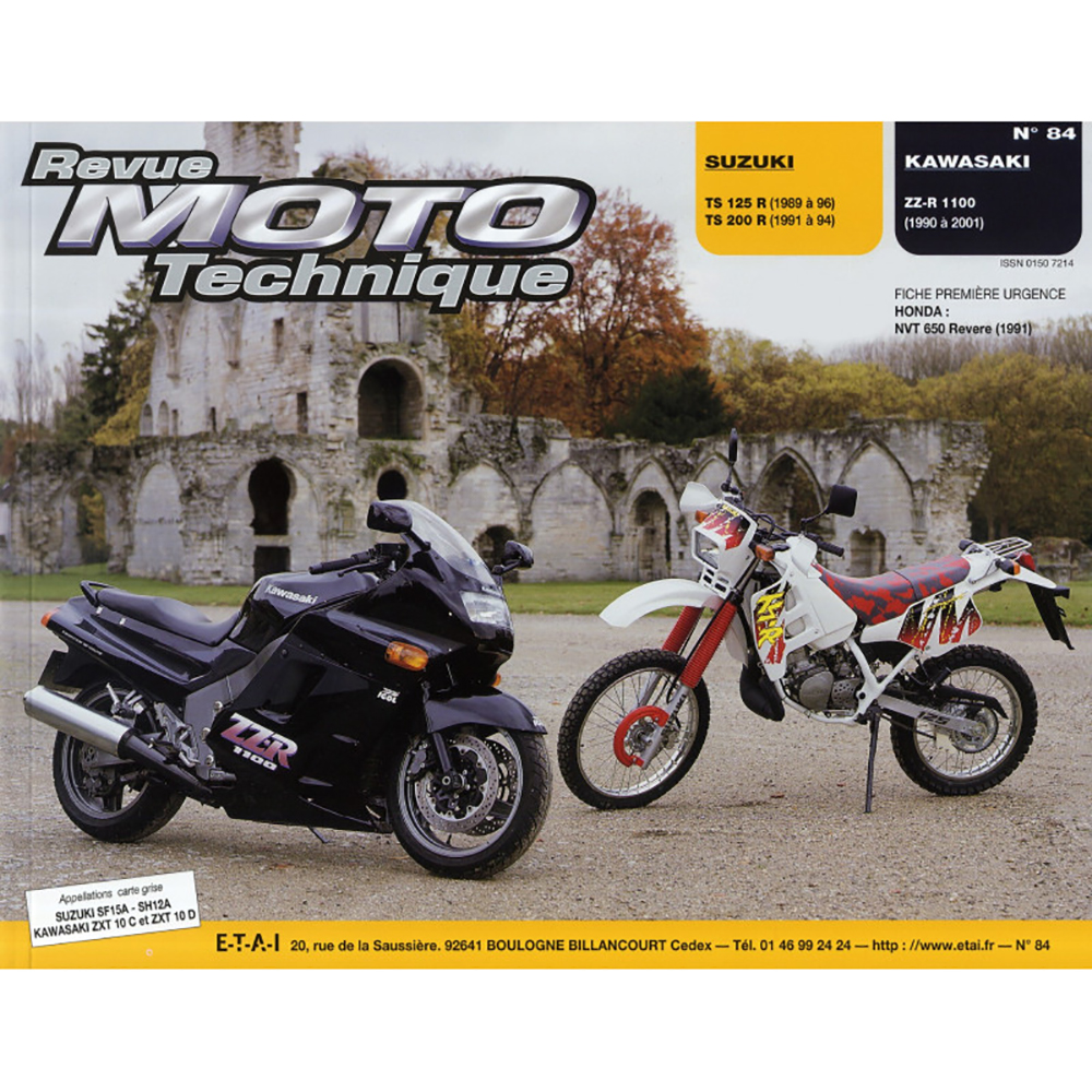 Etai - RMT 84.3 SUZUKI TS125R - TS200R (89 à 96) et KAWASAKI ZZ-R 1100 (90 à 2001)