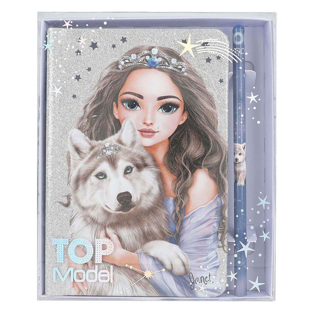 TOPModel Notitieboek & Potlood Wolf