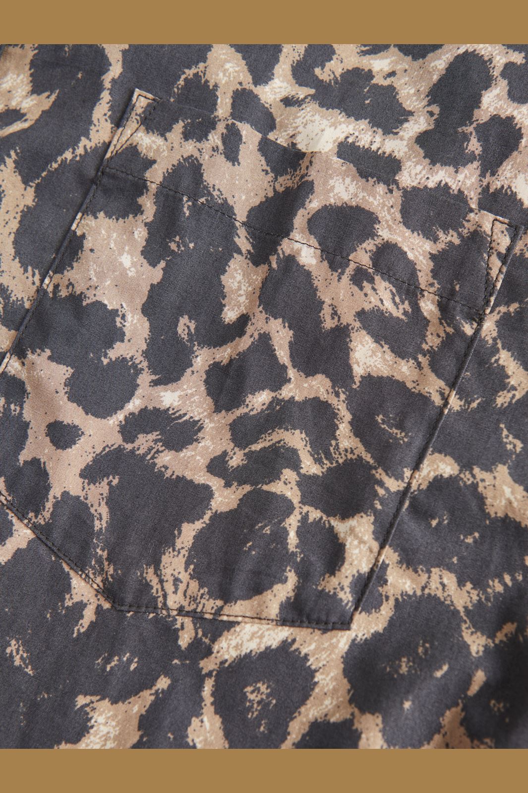 Jjxx Jxjamie Ls Relaxed Poplin Shirt 4748058 cornstalk leopard