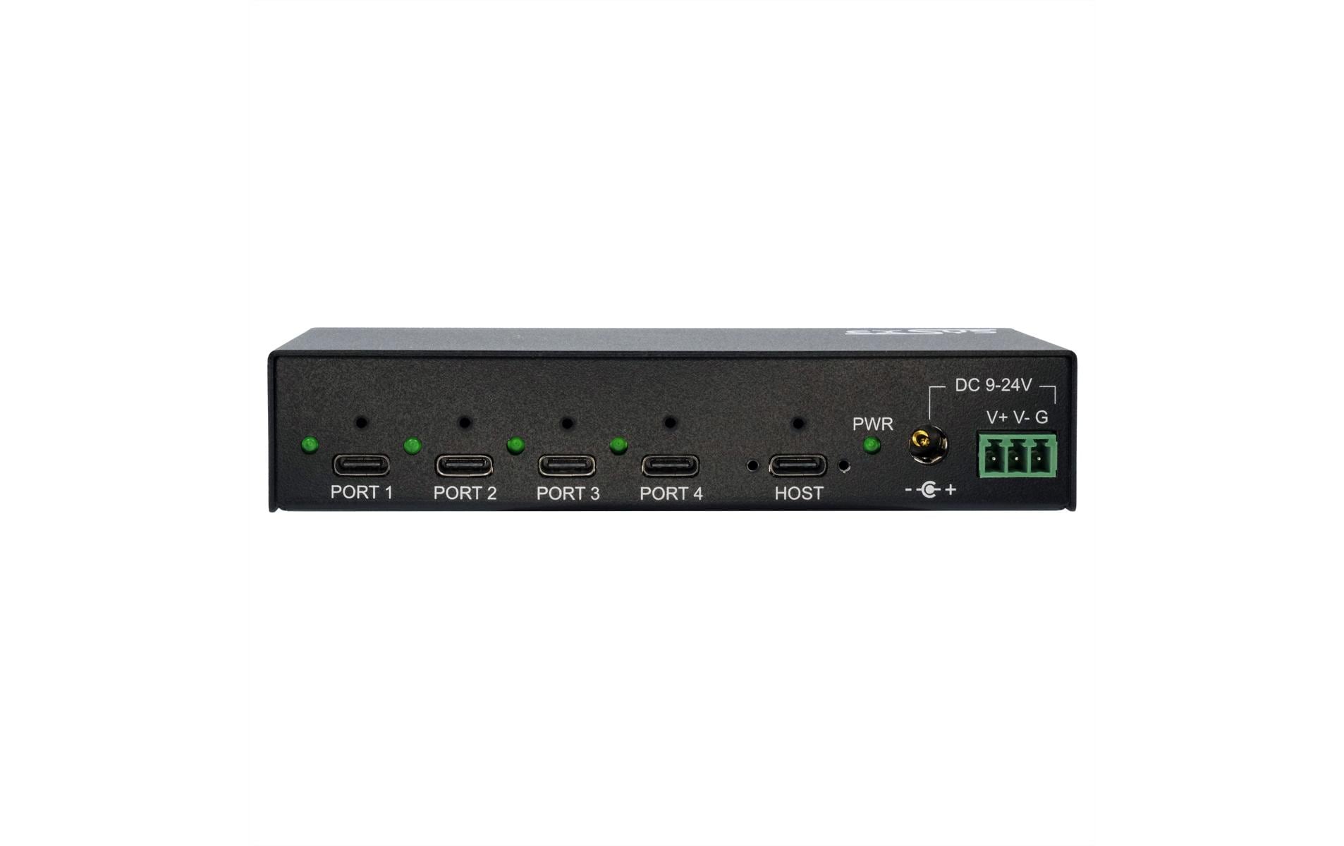 USB-Hub EX-12294HMS<br>4 Port USB 3.2 Gen 2 x 1 Metall HUB mit 4x USB-C Anschlüssen