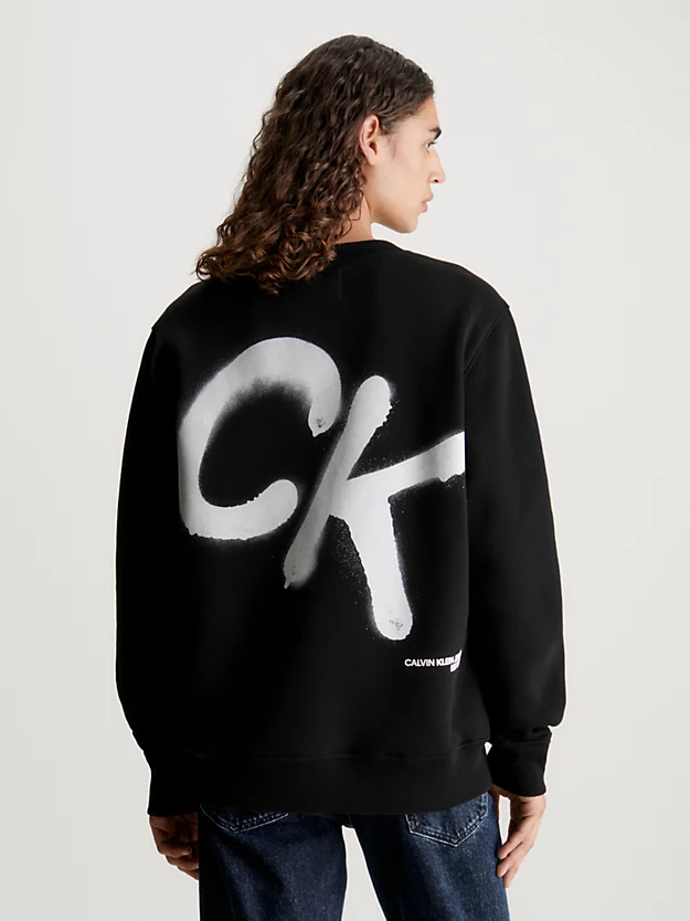 Moletom com logo e estampa em spray