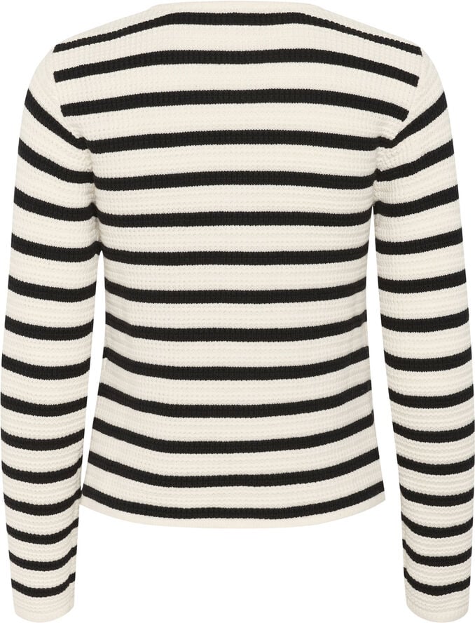 Soaked in Luxury SLMusling Jacket Black and white stripe
