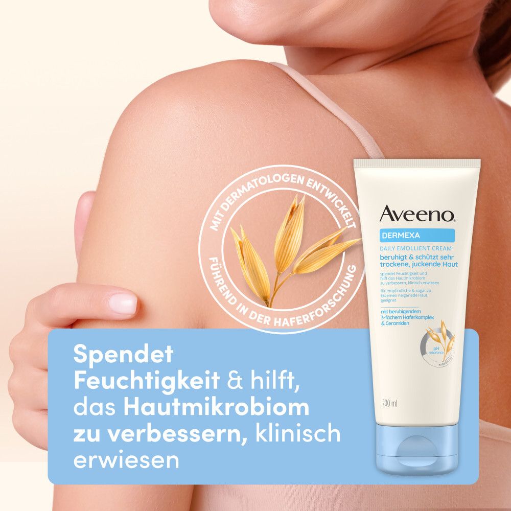 Aveeno® Dermexa Feuchtigkeitsspendende Emollientien Creme für trockene Haut
