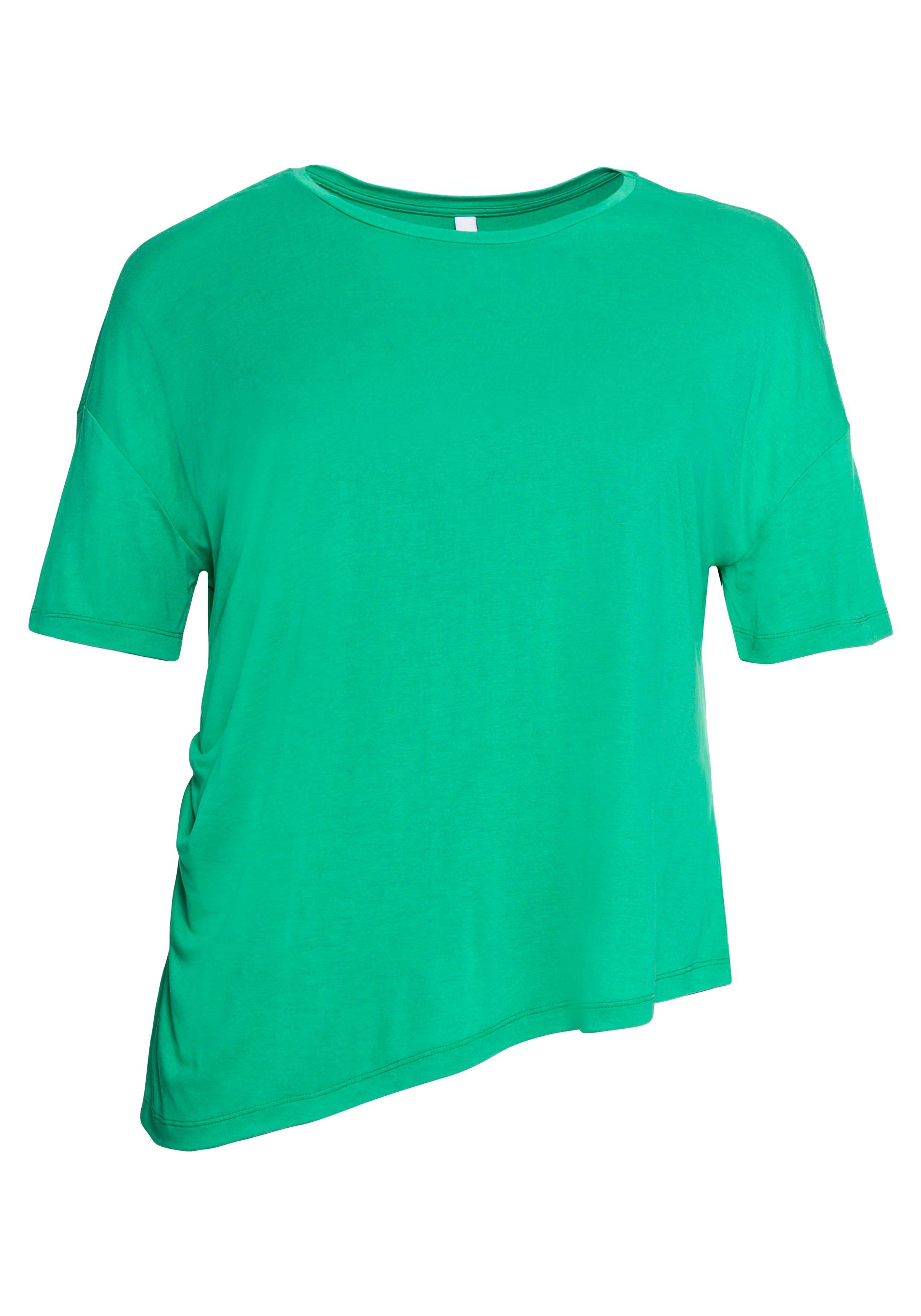 Shirt mit asymmetrischem Saum und Falten