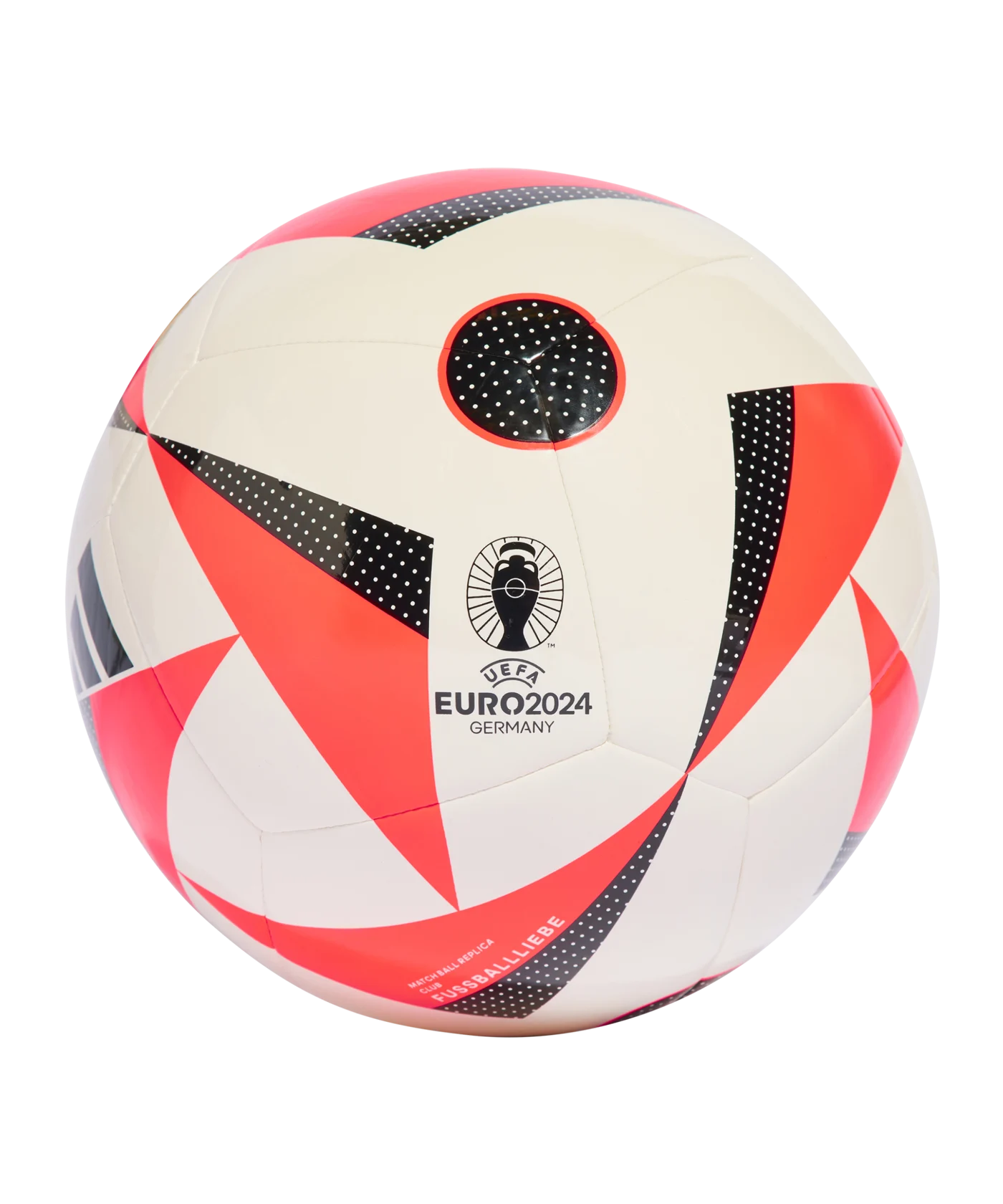 adidas Fussballliebe Club Trainingsball EM 2024 Weiss Rot Schwarz