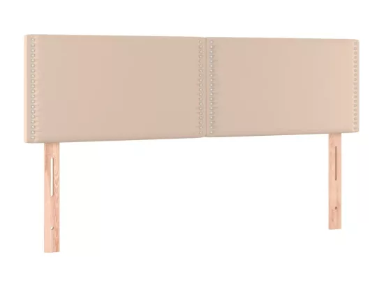 Sommier tapissier matelas LED Cappuccino 140x190 cm Similicuir
