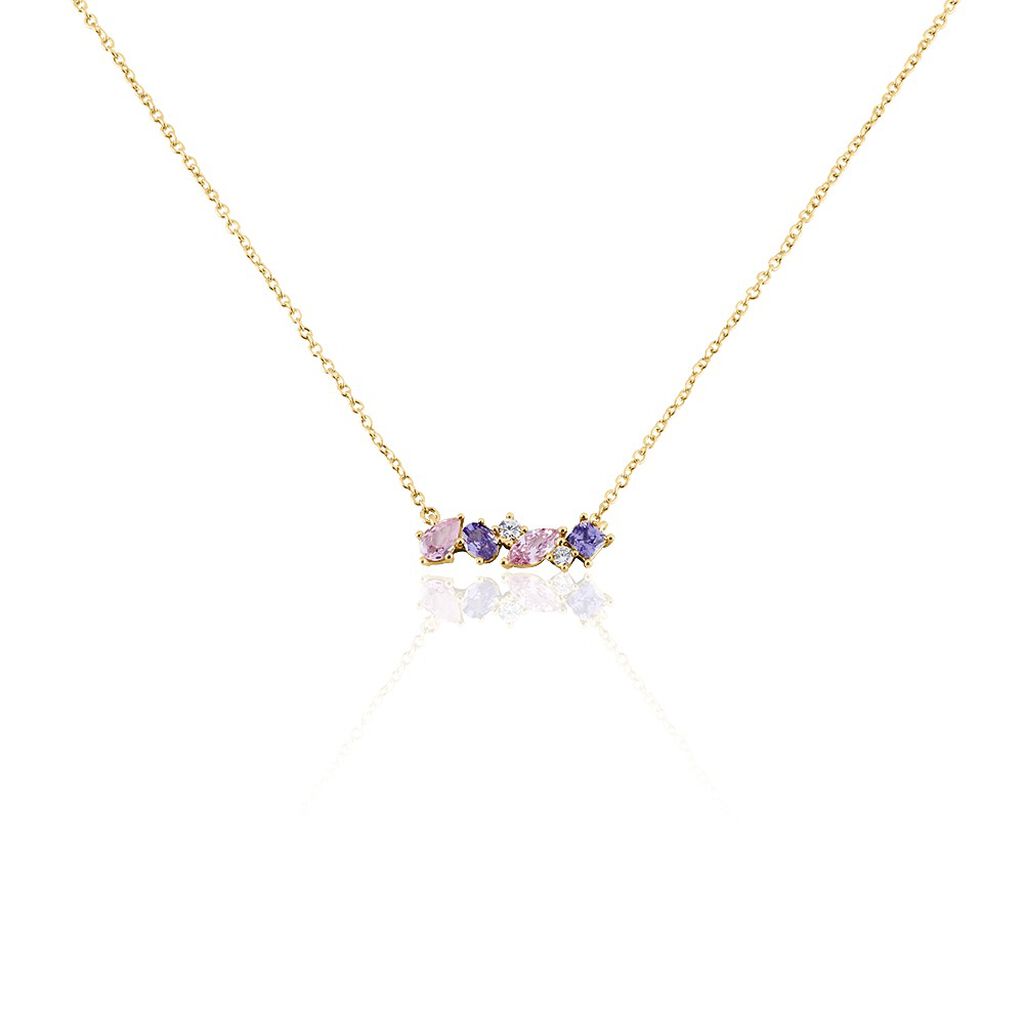 Collier Plaqué Or Eliina Oxyde De Zirconium