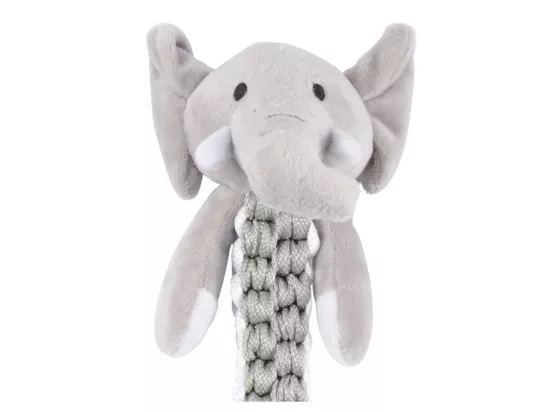 Jouet peluche Eléphant avec corde sonore pour chien 
