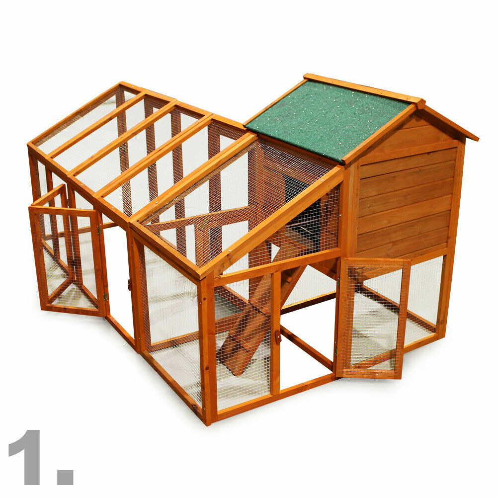 Poulailler clapier enclos bois étable espace libre 229,5 cm