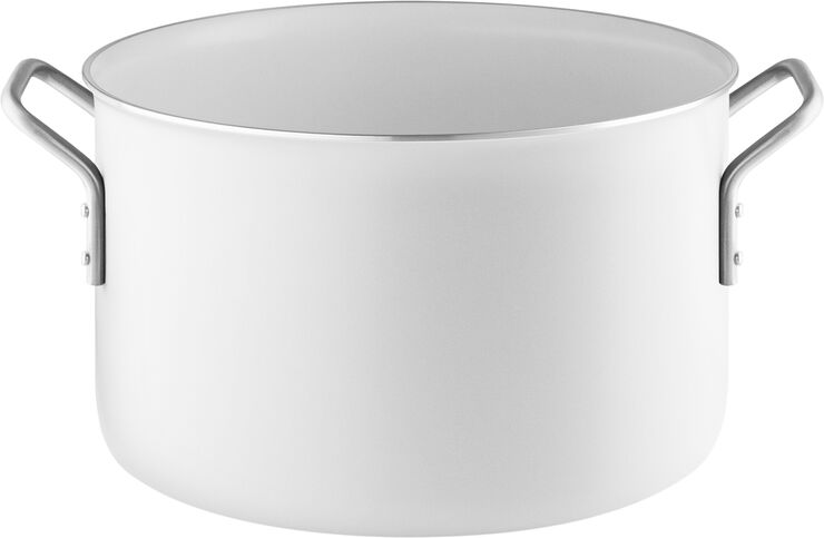 Eva Trio White Line Gryde 7 l 24 cm keramisk Slip-Let® belægning White