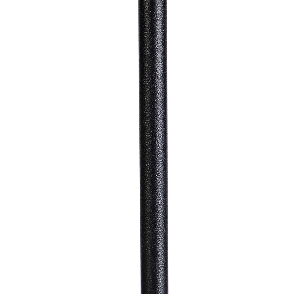 Vloerlamp zwart verstelbaar met kap lichtgrijs 50 cm - Parte