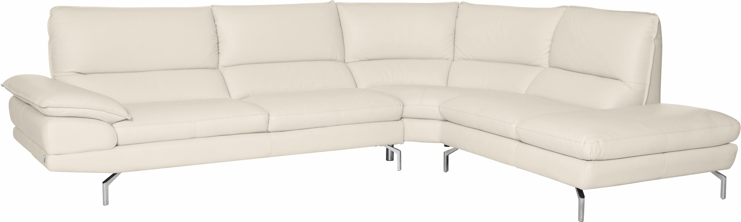 CALIA ITALIA Ecksofa »Dave, italienisches Designsofa L-Form, erstklassiger Sitzkomfort« Ottomane wahlweise links oder rechts, in zwei tollen Lederqualitäten