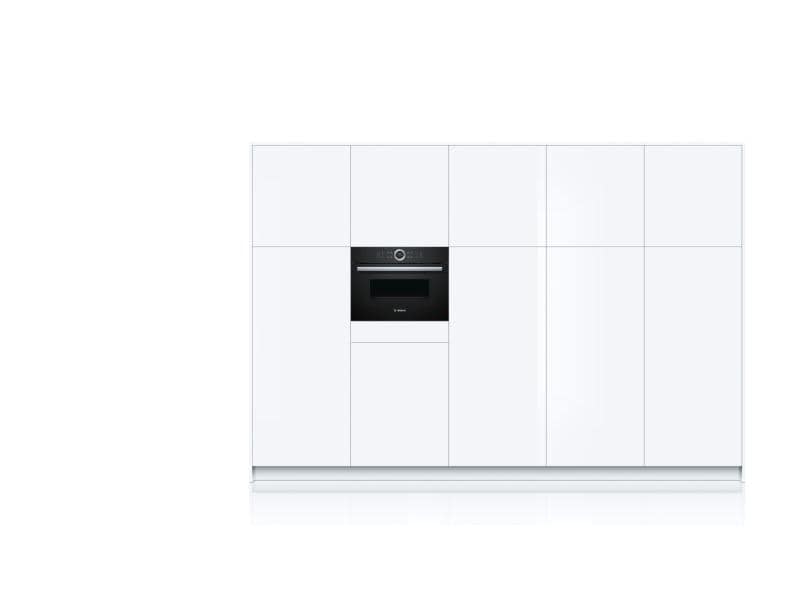 Bosch Einbaubackofen mit Mikrowelle CMG633BB1 Schwarz Kompakter Einbaubackofen mit Mikrowelle