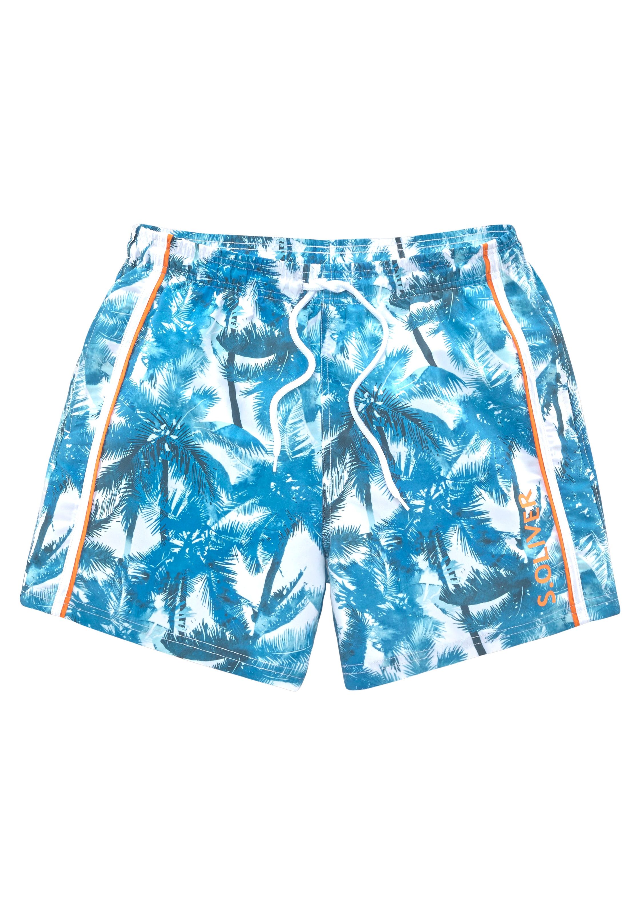 s.Oliver Badeshorts , Innenslip, mit kleiner Innentasche, Gesässtasche mit Klettverschluss