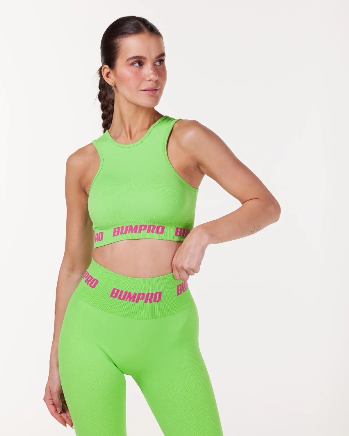 Bumpro Beam 22 Crop Tank Green Jasmine
