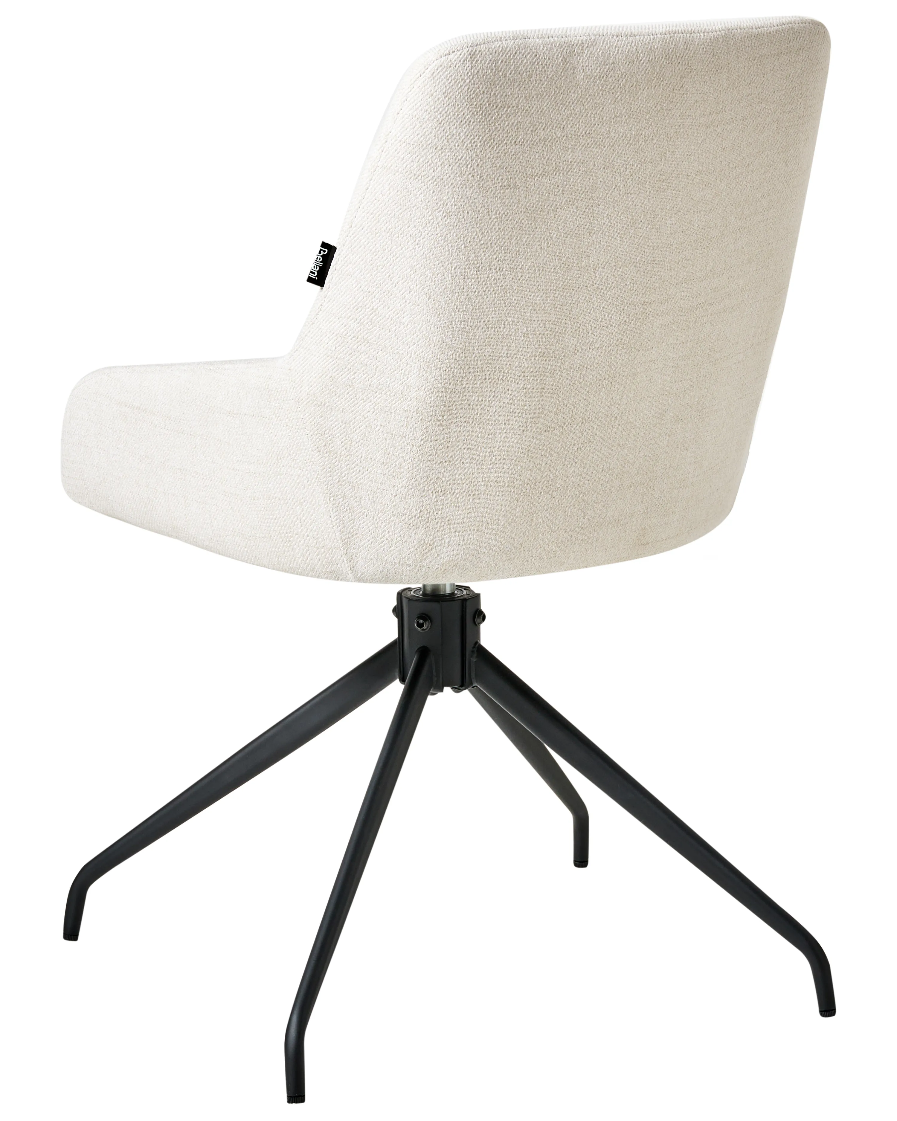 Set van 2 eetkamerstoelen draaibaar JENNER Stof Gebroken wit