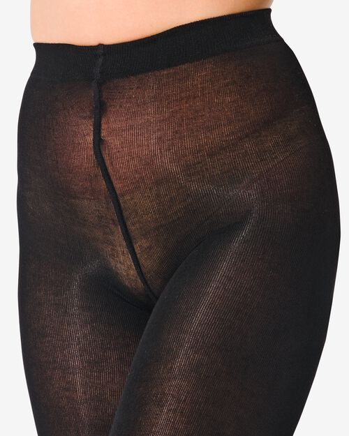 collant épais avec bambou 130 deniers noir