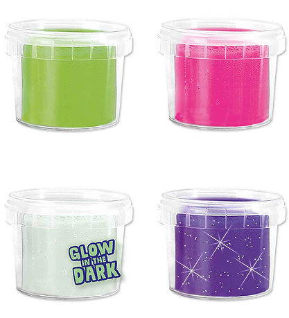 SES Creative Knete - 4x90g - Seidig weich Fluoreszierend