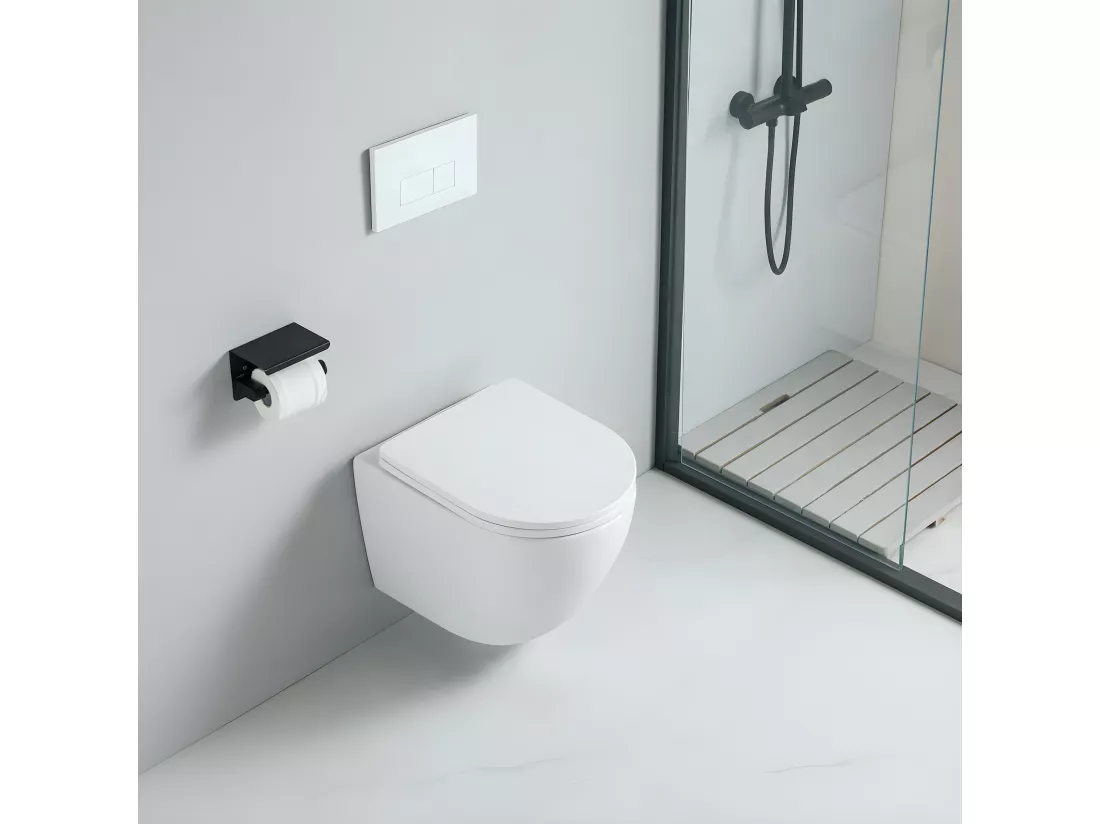 Cuvette WC suspendu CARCEO - sans bride et avec frein de chute
