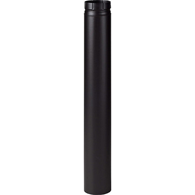 Tuyau de poêle à bois émaillé noir mat 100 cm Ø180 mm Poujoulat