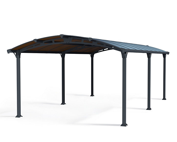 Carport Arcadia 3.59 x 6.49m Canopia Aluminium et polycarbonate