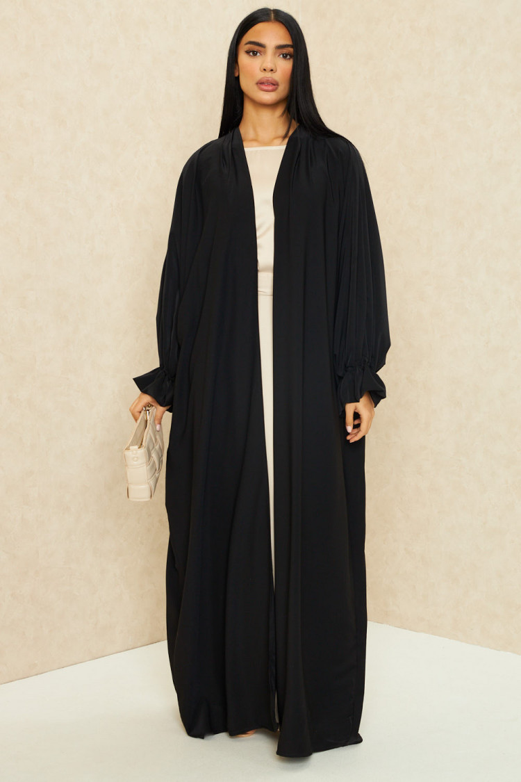 Kimono long ouvert noir