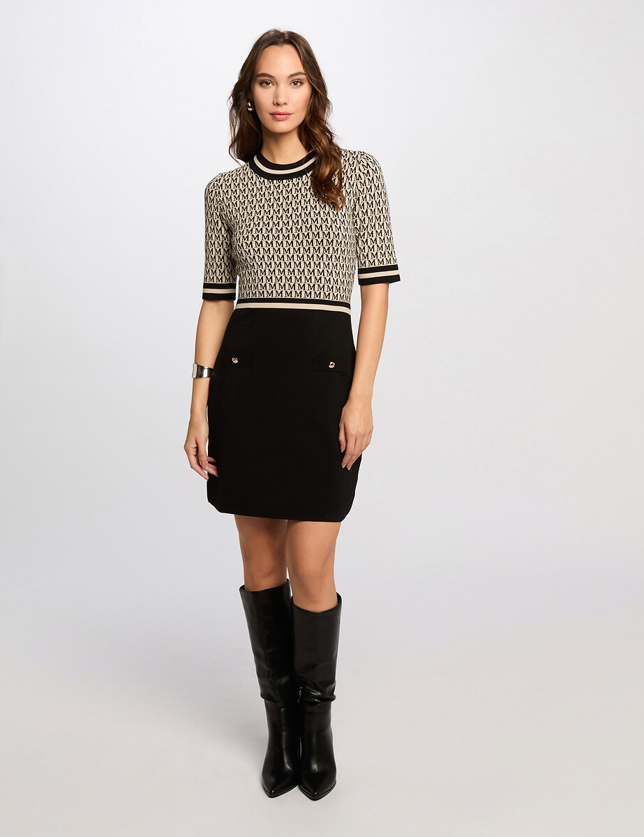 MORGAN<br>Vestido curto de malha ajustado