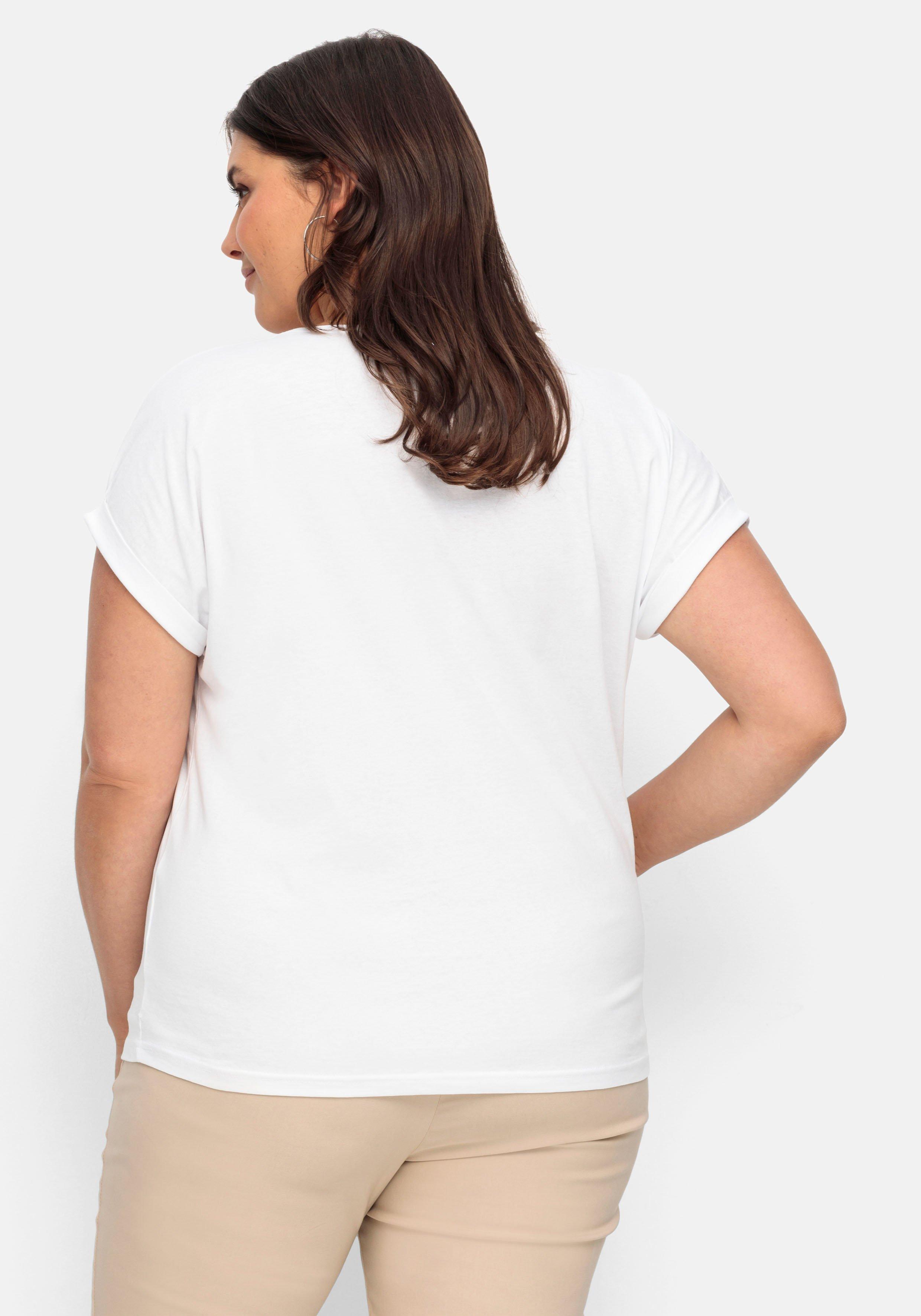 Jerseyshirt mit Glitzer-Frontprint