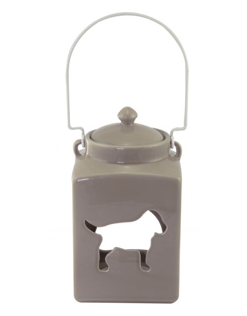Happy-House Lantaarn Hond - Hondencadeau - 30.2x12.8 cm Taupe