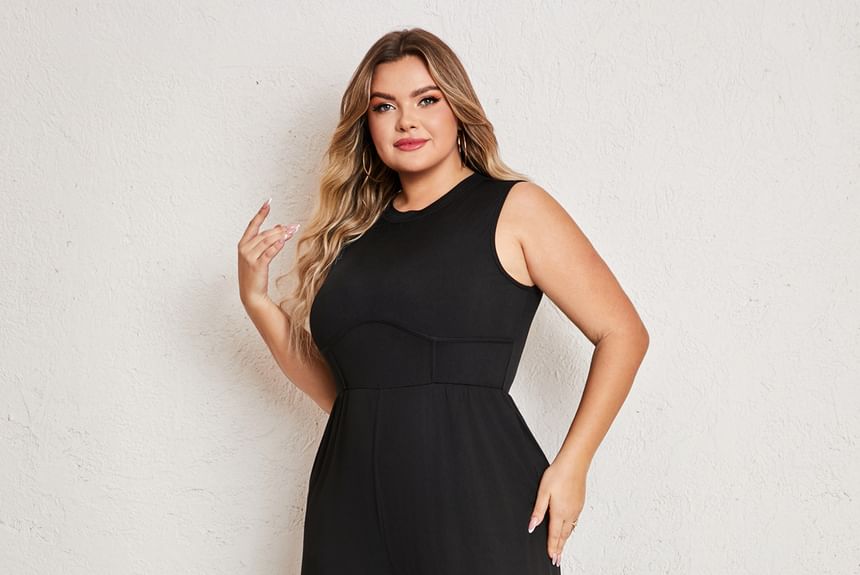 Double Crazy - Mouwloze effen jumpsuit