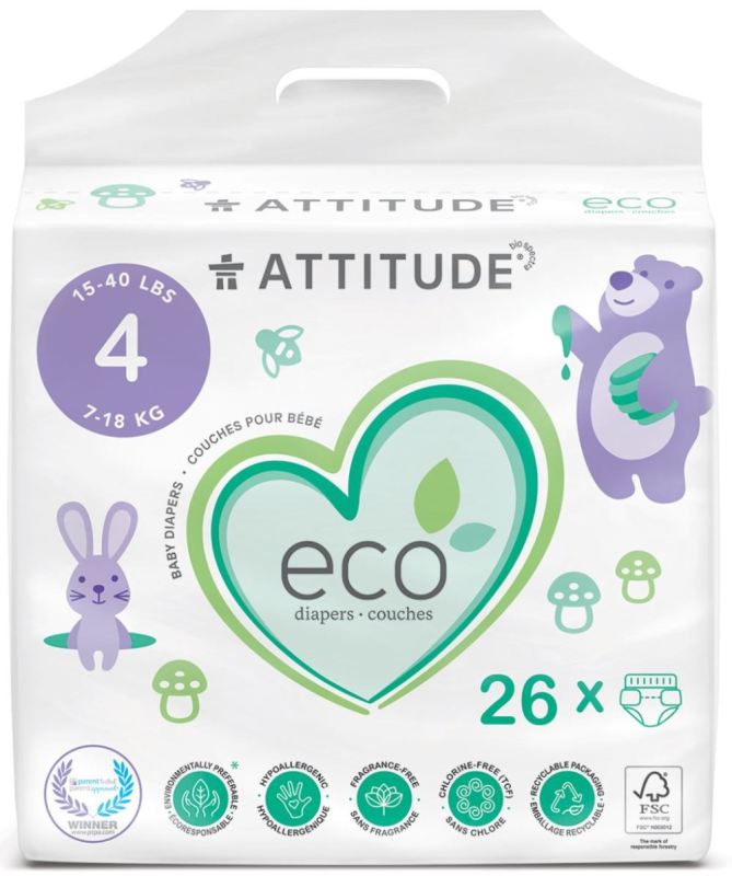 Attitude Eco Luiers Maat 4 (7-18kg) 26st