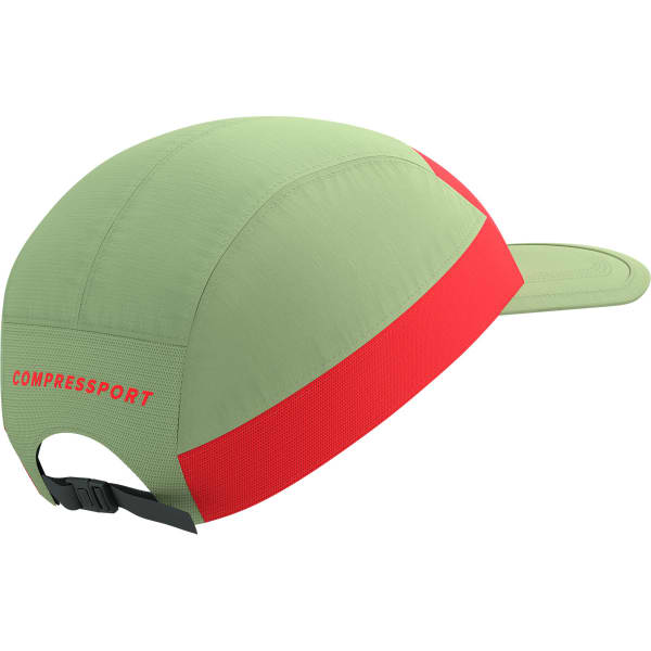 Casquette trail COMPRESSPORT 5 PANEL LIGHT CAP NILE/FLUO RED