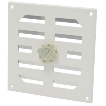 Sanivesk afsluitbaar schuifrooster aluminium wit 15,5x15,5 cm