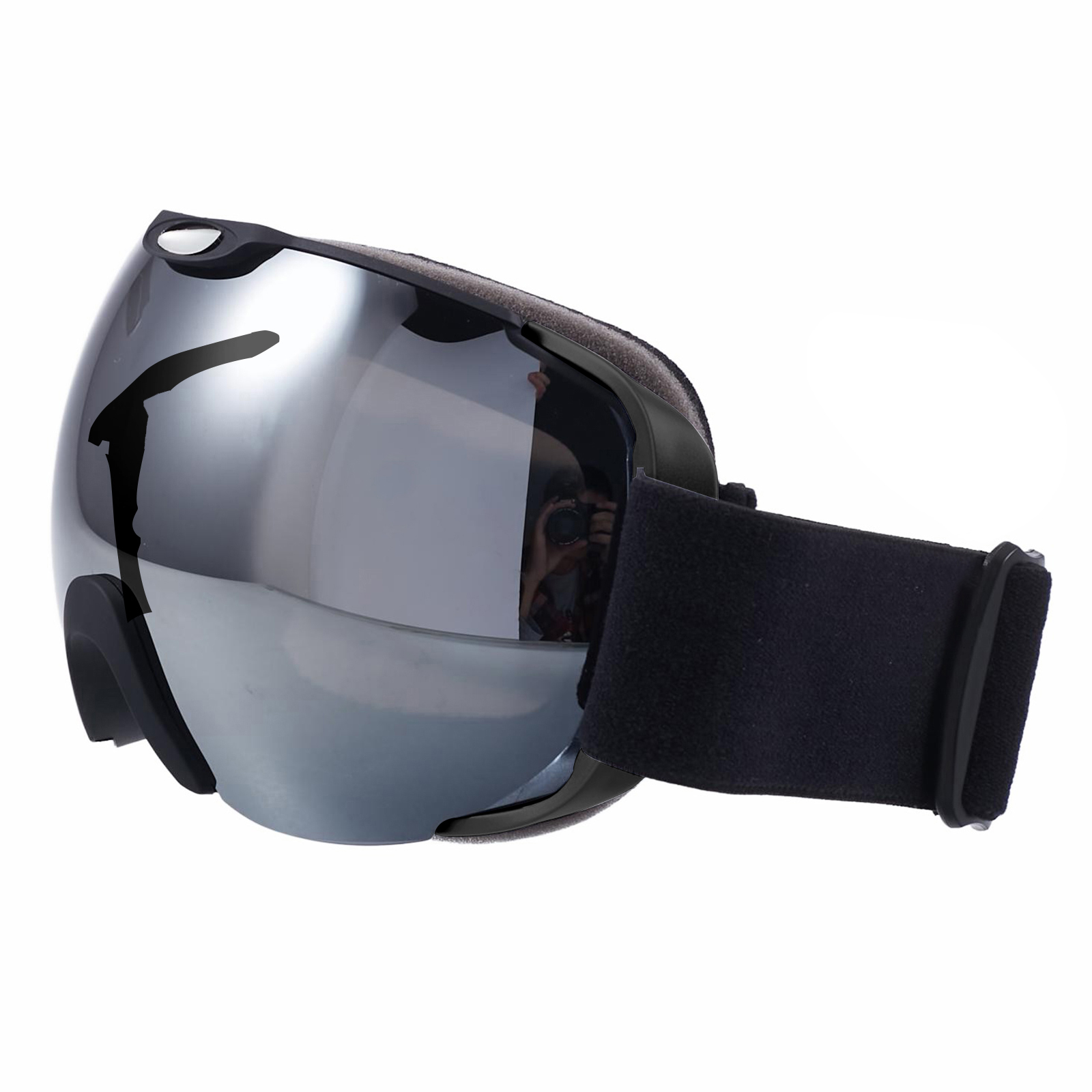 Motocross Brille Ski Sportbrille mit UV-Schutz - Schwarz / Silber