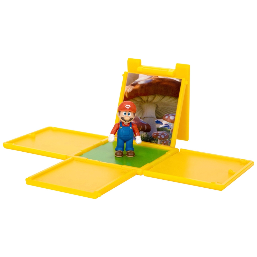 Super Mario Bros. Film 3 cm Mario Minifigur mit Fragezeichenblock