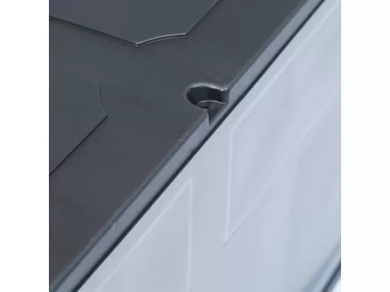 Boîte de rangement de jardin 320 L Gris Noir