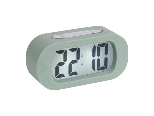 Alarm clock Gummy rubberized green